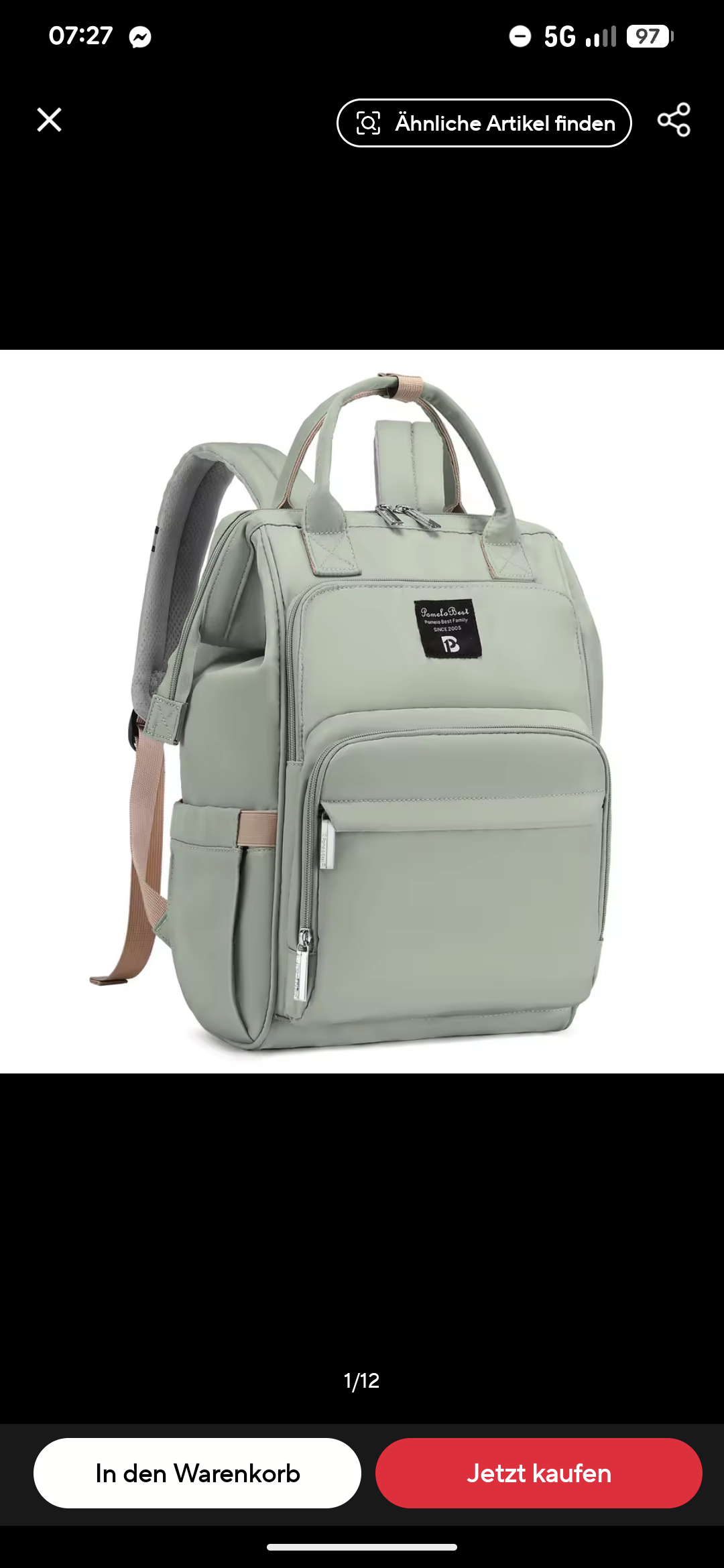2 in Baby Rucksack mit Wickelbett