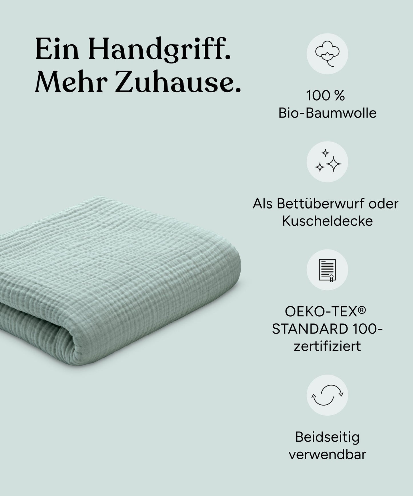 Musselindecke aus 100% Baumwolle